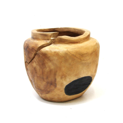 Wazon Misa Świecznik z drewna egzotycznego 23x26cm